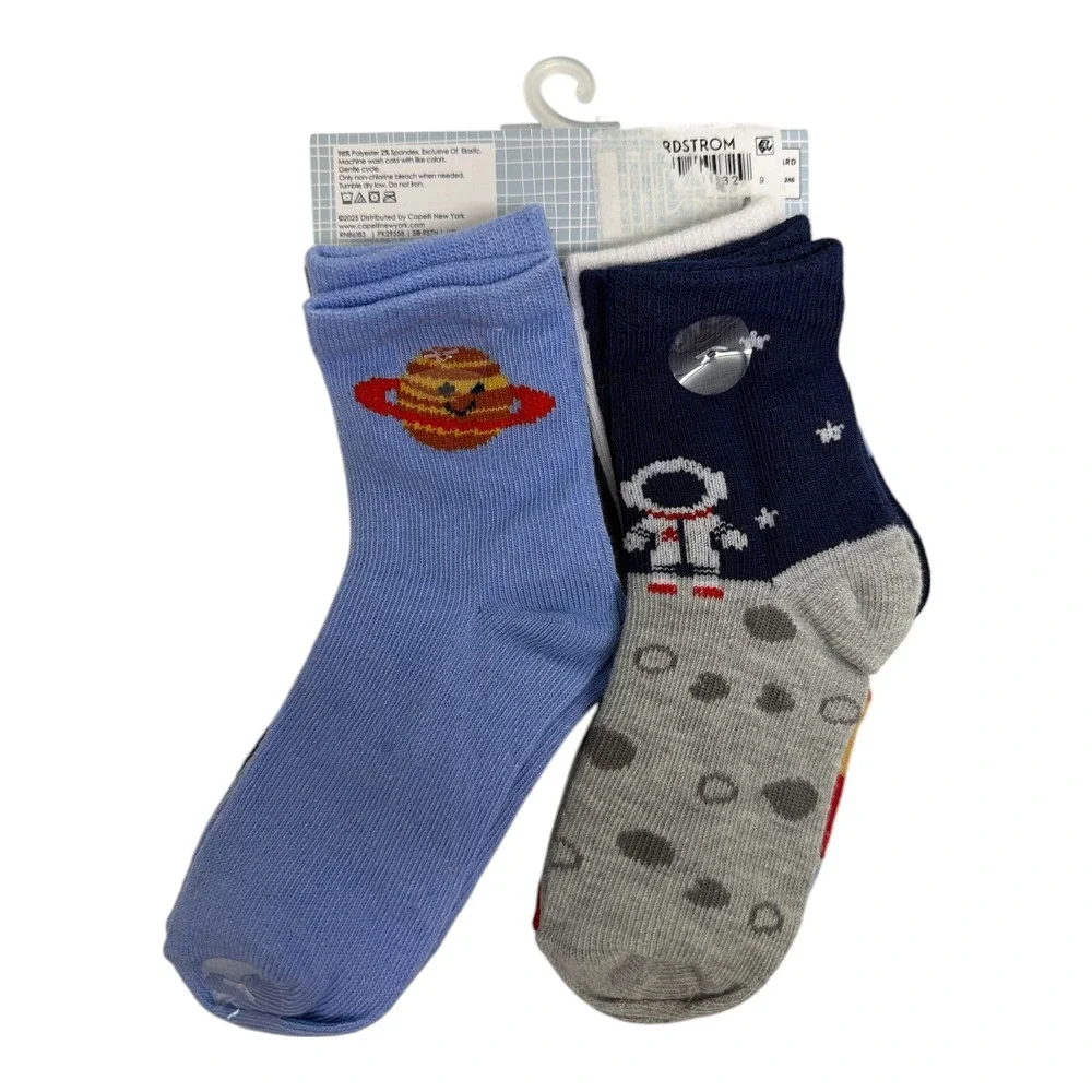 Capelli New York Toddler 10 Pairs Of Socks Space Theme 2T-4T NWT